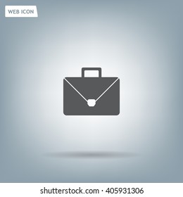 Briefcase icon, vector illustration. Flat design style