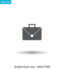 Briefcase icon, vector illustration. Flat design style