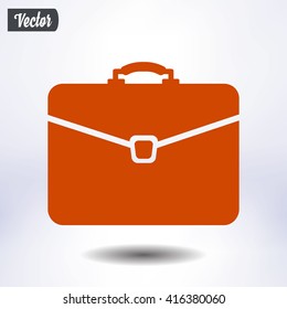 Briefcase icon, vector illustration. Flat design style 