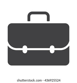 Briefcase icon, vector illustration. Flat design style. 