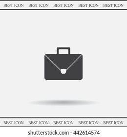 Briefcase icon, vector illustration. Flat design style
