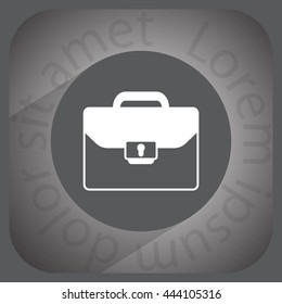 Briefcase icon, vector illustration. Flat design style