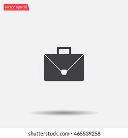 Briefcase icon, vector illustration. Flat design style