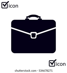 Briefcase icon, vector illustration. Flat design style 