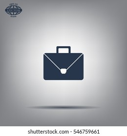 Briefcase icon, vector illustration. Flat design style