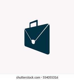 Briefcase icon, vector illustration. Flat design style