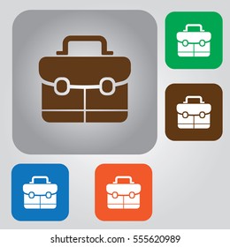 Briefcase icon, vector illustration. Flat design style. suitcase icon.