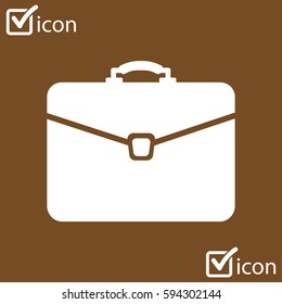 Briefcase icon, vector illustration. Flat design style. 