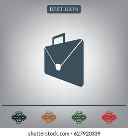Briefcase icon, vector illustration. Flat design style
