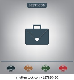 Briefcase icon, vector illustration. Flat design style