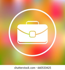 Briefcase icon, vector illustration. Flat design style