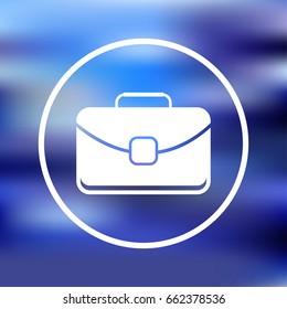 Briefcase icon, vector illustration. Flat design style