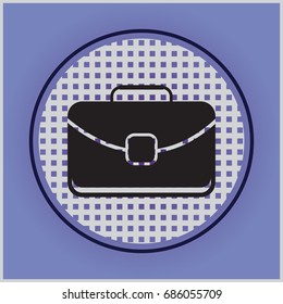 Briefcase icon, vector illustration. Flat design style