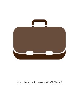 Briefcase icon, vector illustration. Flat design style