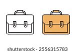 Briefcase icon vector illustration isolated on white background. Briefcase icon vector