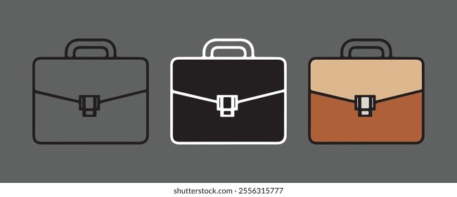 Briefcase icon vector illustration isolated on white background. Briefcase icon vector