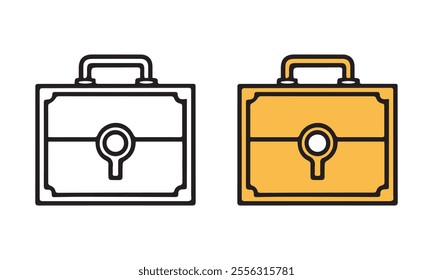 Briefcase icon vector illustration isolated on white background. Briefcase icon vector