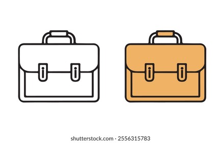 Briefcase icon vector illustration isolated on white background. Briefcase icon vector