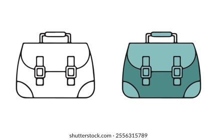 Briefcase icon vector illustration isolated on white background. Briefcase icon vector