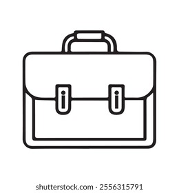 Briefcase icon vector illustration isolated on white background. Briefcase icon vector