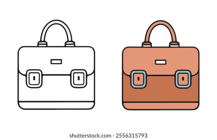 Briefcase icon vector illustration isolated on white background. Briefcase icon vector