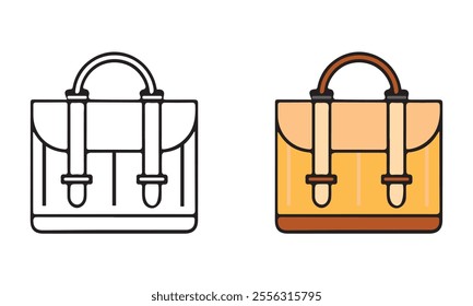 Briefcase icon vector illustration isolated on white background. Briefcase icon vector