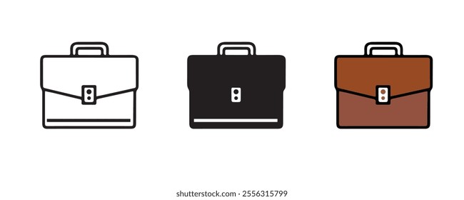 Briefcase icon vector illustration isolated on white background. Briefcase icon vector