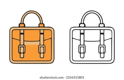 Briefcase icon vector illustration isolated on white background. Briefcase icon vector