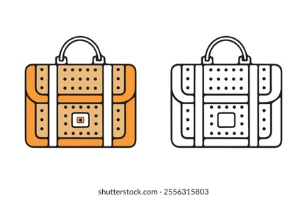 Briefcase icon vector illustration isolated on white background. Briefcase icon vector