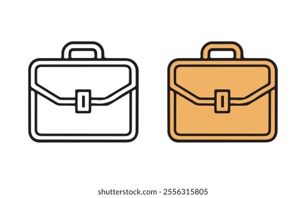 Briefcase icon vector illustration isolated on white background. Briefcase icon vector