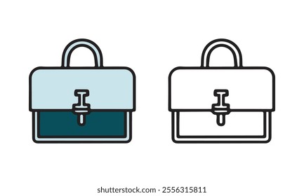 Briefcase icon vector illustration isolated on white background. Briefcase icon vector