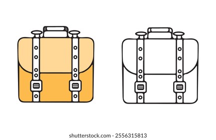 Briefcase icon vector illustration isolated on white background. Briefcase icon vector