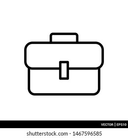 Briefcase icon vector Illustration Logo template flat design. EPS 10
