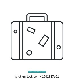 Briefcase icon vector illustration logo template for many purpose. Isolated on white background.