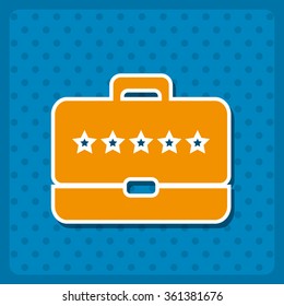 Briefcase icon, vector illustration. Modern design. Flat design style