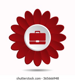 Briefcase icon, vector illustration. Modern design. Flat design style