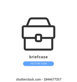briefcase icon vector illustration. briefcase icon outline design.