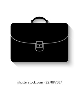 briefcase icon - vector illustration with shadow