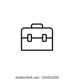 Ilustración del vector de icono de maletín. símbolo y signo de maleta. símbolo del equipaje.