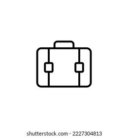 Briefkasten-Symbol, Vektorgrafik. Koffer-Zeichen und -Symbol. Gepäcksymbol.
