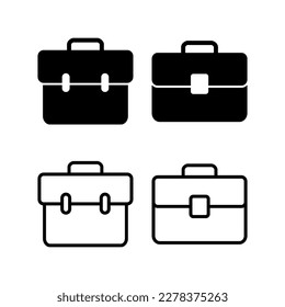 Briefkasten-Symbol, Vektorgrafik. Koffer-Zeichen und -Symbol. Gepäcksymbol.
