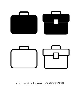 Briefcase icon vector illustration. suitcase sign and symbol. luggage symbol.