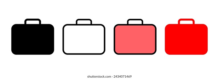 Aktentasche Symbol Vektor-Illustration. Koffer-Zeichen und Symbol. Gepäcksymbol.