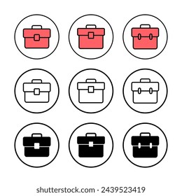 Ilustración vectorial de icono de maleta. símbolo y signo de maleta. símbolo de equipaje.
