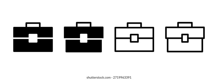 Icono de la maleta. Ilustración vectorial de la maleta.
