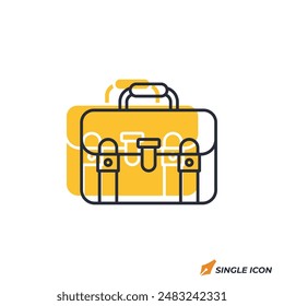 Briefcase icon vector illustration. Briefcase symbol isolated on white background.