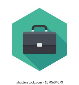 Briefcase icon vector isolated. Flat style vector illustration.