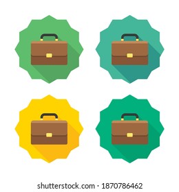 Briefcase icon vector isolated. Flat style vector illustration.