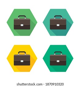Briefcase icon vector isolated. Flat style vector illustration.