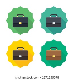 Briefcase icon vector isolated. Flat style vector illustration.